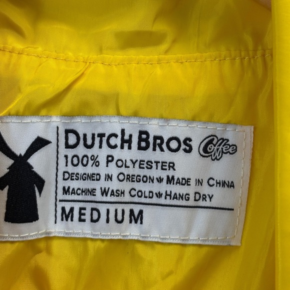 Dutch Bros Coffee Mens 90s Style Colorblock Windbreaker Jacket Size M Streetwear - Picture 3 of 8